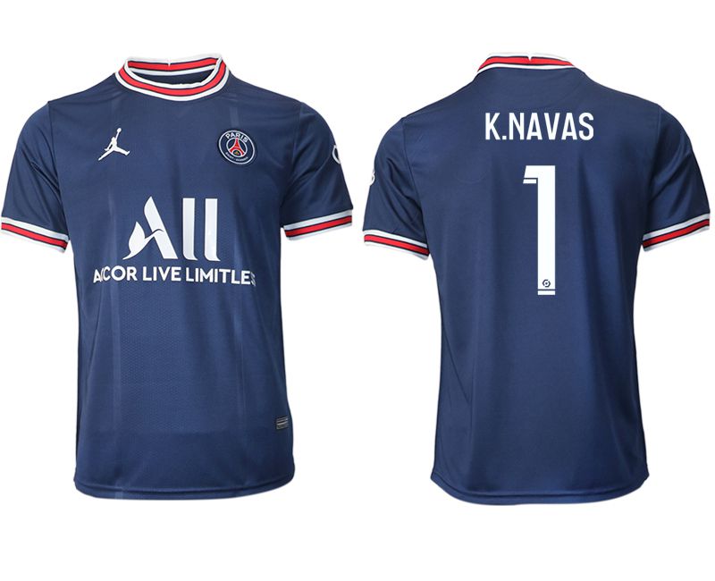 Men 2021-2022 Club Paris St German home aaa version blue #1 Soccer Jersey
